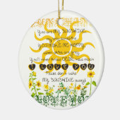 Jij bent mijn zonneschijn. keramisch ornament (Links)