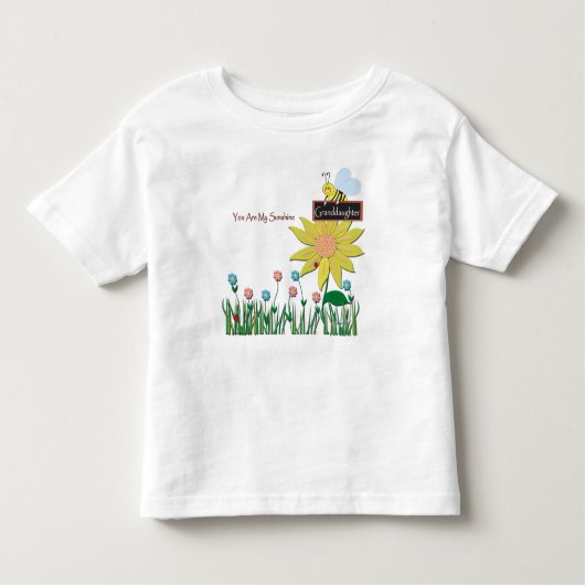 Jij bent mijn zonneschijn kleindochter kinder shirts (Voorkant)