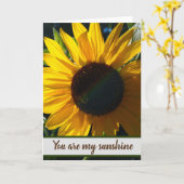 Jij bent mijn zonneschijn - leeg van binnen kaart (Gele Bloem)