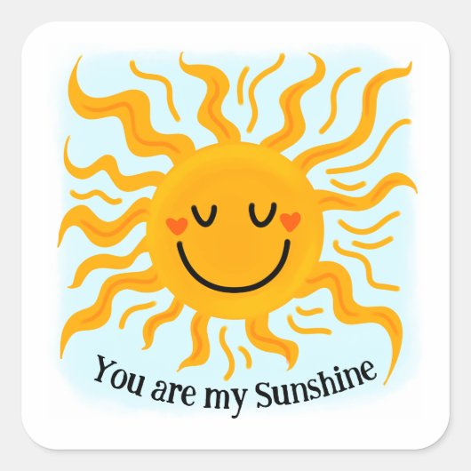 Jij bent mijn zonneschijn leuke sticker set (Voorkant)