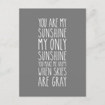 Jij bent mijn zonneschijn... mijn enige zonneschij