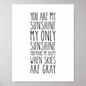 Jij bent mijn zonneschijn... mijn enige zonneschij poster (Voorkant)