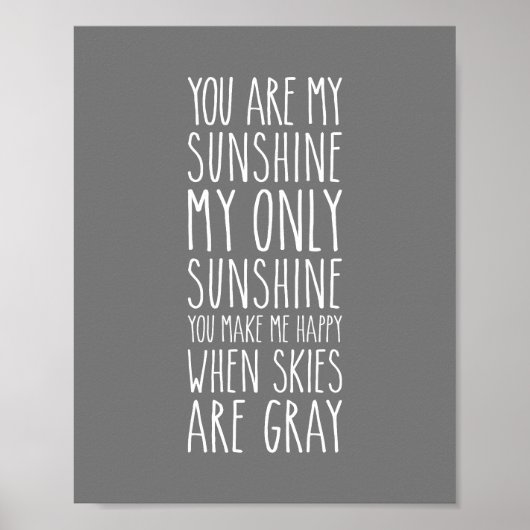 Jij bent mijn zonneschijn... mijn enige zonneschij poster (Voorkant)
