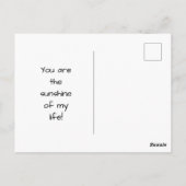 Jij bent mijn zonneschijn mijn enige zonneschijn briefkaart (Achterkant)