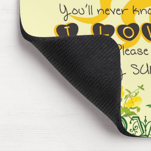 Jij bent mijn zonneschijn... muismat (Hoek)