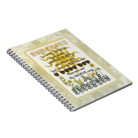 Jij bent mijn zonneschijn notitieboek (Rechterzijde)