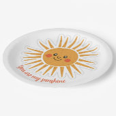 Jij bent mijn zonneschijn papieren bordje (Gekanteld)