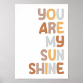 Jij bent mijn Zonneschijn Poster voor Kinderkamer  (Voorkant)