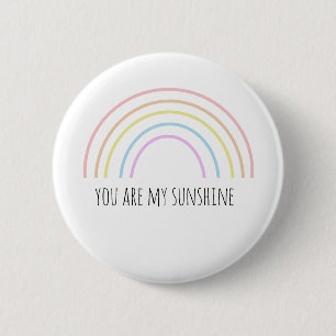 Jij bent mijn zonneschijn regenboog ronde button 5,7 cm
