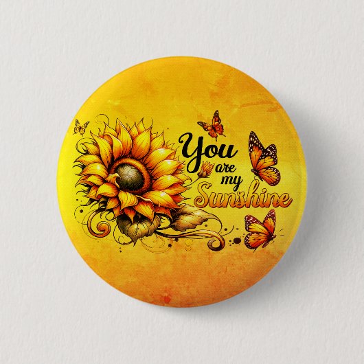 Jij bent mijn zonneschijn ronde button 5,7 cm (Voorkant)
