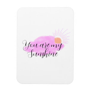 jij bent mijn zonneschijn roze paarse zonnestralen magneet