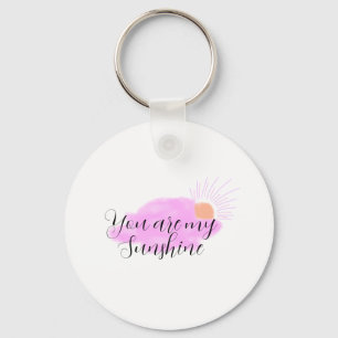 jij bent mijn zonneschijn roze paarse zonnestralen sleutelhanger