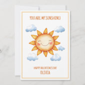 Jij Bent Mijn Zonneschijn Schattig Gelukkig Valent Feestdagenkaart (Voorkant)