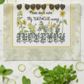 Jij bent mijn zonneschijn theedoek (Gevouwen)