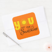 Jij bent mijn zonneschijn vierkante sticker (Envelop)