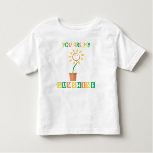 Jij bent mijn zonneschijn: vrolijk zonnebloemontwe kinder shirts