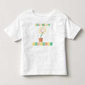Jij bent mijn zonneschijn: vrolijk zonnebloemontwe kinder shirts