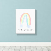 Jij bent mijn zonneschijn waterverf geschilderde r canvas afdruk (Insitu (Houten vloer))