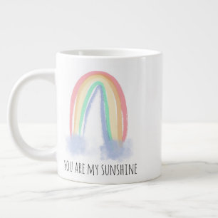 Jij bent mijn zonneschijn waterverf geschilderde r grote koffiekop