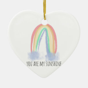 Jij bent mijn zonneschijn waterverf geschilderde r keramisch ornament