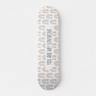 Jij bent mijn zonneschijn waterverf geschilderde r persoonlijk skateboard