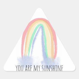 Jij bent mijn zonneschijn waterverf geschilderde r sticker