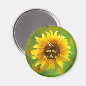 Jij bent mijn zonneschijn, Zonnebloem Aanmoediging Magneet (Voorkant / Achterkant)