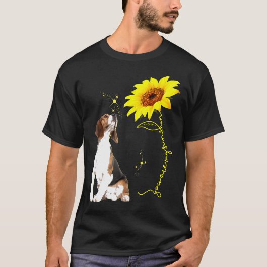 Jij bent mijn Zonneschijn Zonnebloem Beagle Lover T-shirt (Voorkant)