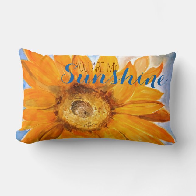 Jij bent Mijn Zonneschijn Zonnebloem Kunst Kussen (Voorkant)