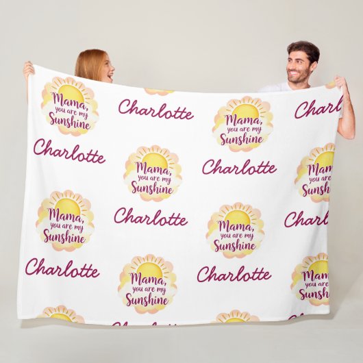 Jij bent mijn zonnetje | Beste Moederdag Fleece Deken (In situ)