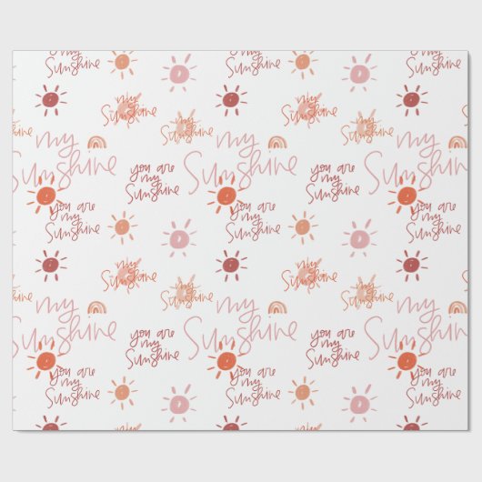 Jij bent mijn zonnetje in het rood cadeaupapier (Vlak)