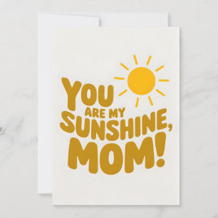Jij bent mijn zonnetje mama! Moederdag Feestdagenkaart