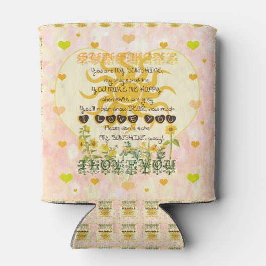 Jij bent mijn zonnige hart blikjeskoeler (Achterkant)