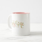 'Jij bent mijn zonnige koffie'-Mok Tweekleurige Koffiemok (Voorkant links)