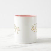 'Jij bent mijn zonnige koffie'-Mok Tweekleurige Koffiemok (Center)