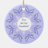 "Jij bent mijn zonnige!" Love Quote Waterverf Keramisch Ornament (Achterkant)