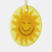 "Jij bent mijn zonnige!" Love Quote Waterverf Keramisch Ornament (Rechts)