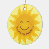 "Jij bent mijn zonnige!" Love Quote Waterverf Keramisch Ornament (Links)