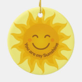 "Jij bent mijn zonnige!" Love Quote Waterverf Keramisch Ornament (Achterkant)