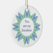 "Jij bent mijn zonnige!" Love Quote Waterverf Keramisch Ornament (Rechts)