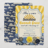 Jij bent mijn zonnige verjaardag uitnodiging (Voorkant / Achterkant)