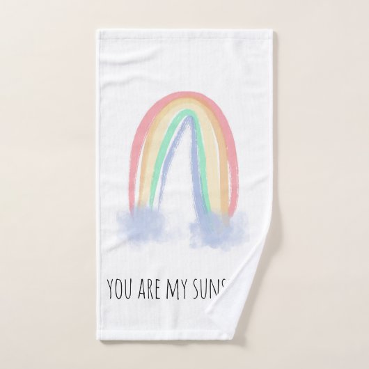 Jij bent mijn zonnige waterverf geschilderde regen bad handdoek (Handdoek)