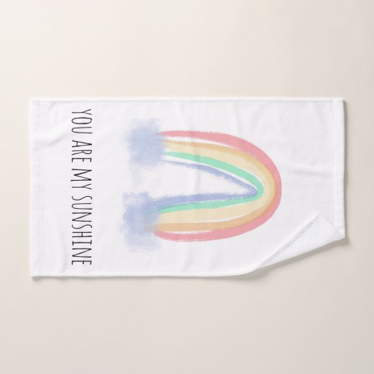 Jij bent mijn zonnige waterverf geschilderde regen bad handdoek (Handdoek)