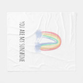 Jij bent mijn zonnige waterverf geschilderde regen fleece deken (Voorkant (Horizontaal))