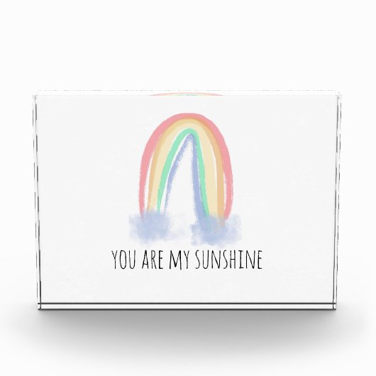 Jij bent mijn zonnige waterverf geschilderde regen fotoblokken (Voorkant)