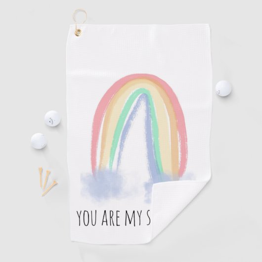 Jij bent mijn zonnige waterverf geschilderde regen golfhanddoek (Insitu)