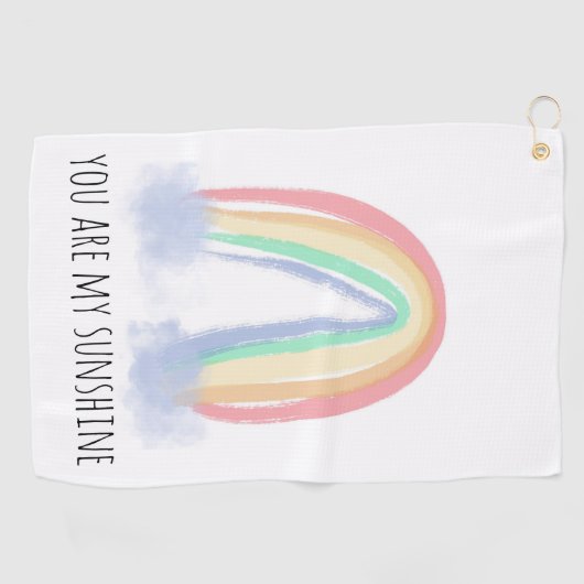 Jij bent mijn zonnige waterverf geschilderde regen golfhanddoek (Horizontaal)