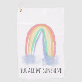 Jij bent mijn zonnige waterverf geschilderde regen golfhanddoek (Voorkant)