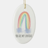 Jij bent mijn zonnige waterverf geschilderde regen keramisch ornament (Rechts)