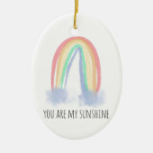 Jij bent mijn zonnige waterverf geschilderde regen keramisch ornament (Voorkant)